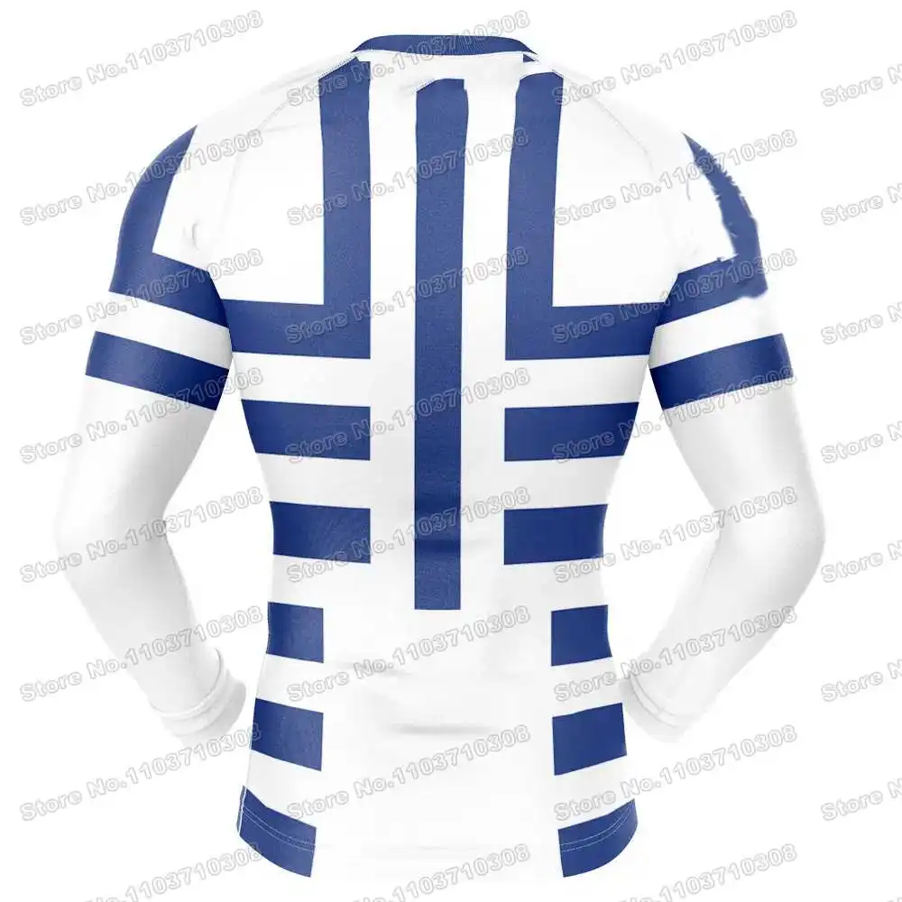 Akaza Demon Slayer Long Sleeve Surfing Jersey Beach Shirts Swimwear Diving Gym Shorts MMA BJJ Men Jiu Jitsu Fitness Sets