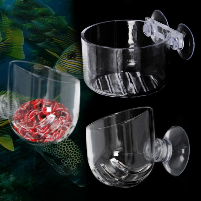 Fish tank Plant Pot With Suckers Aquarium Hanging Food Feeding Cups For Cultivate Aquatic Plant Coral Moss Fish Tank Accessories