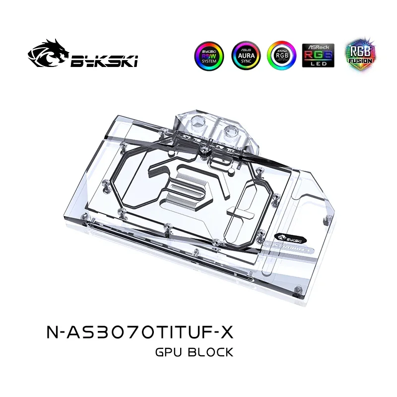 Bykski Gpu Water Blok Voor Asus Tuf Rtx 3070 Ti 8G Gaming Grafische Kaart, vga Liquid Cooler 5V/12V Rgb Sync N-AS3070TITUF-X