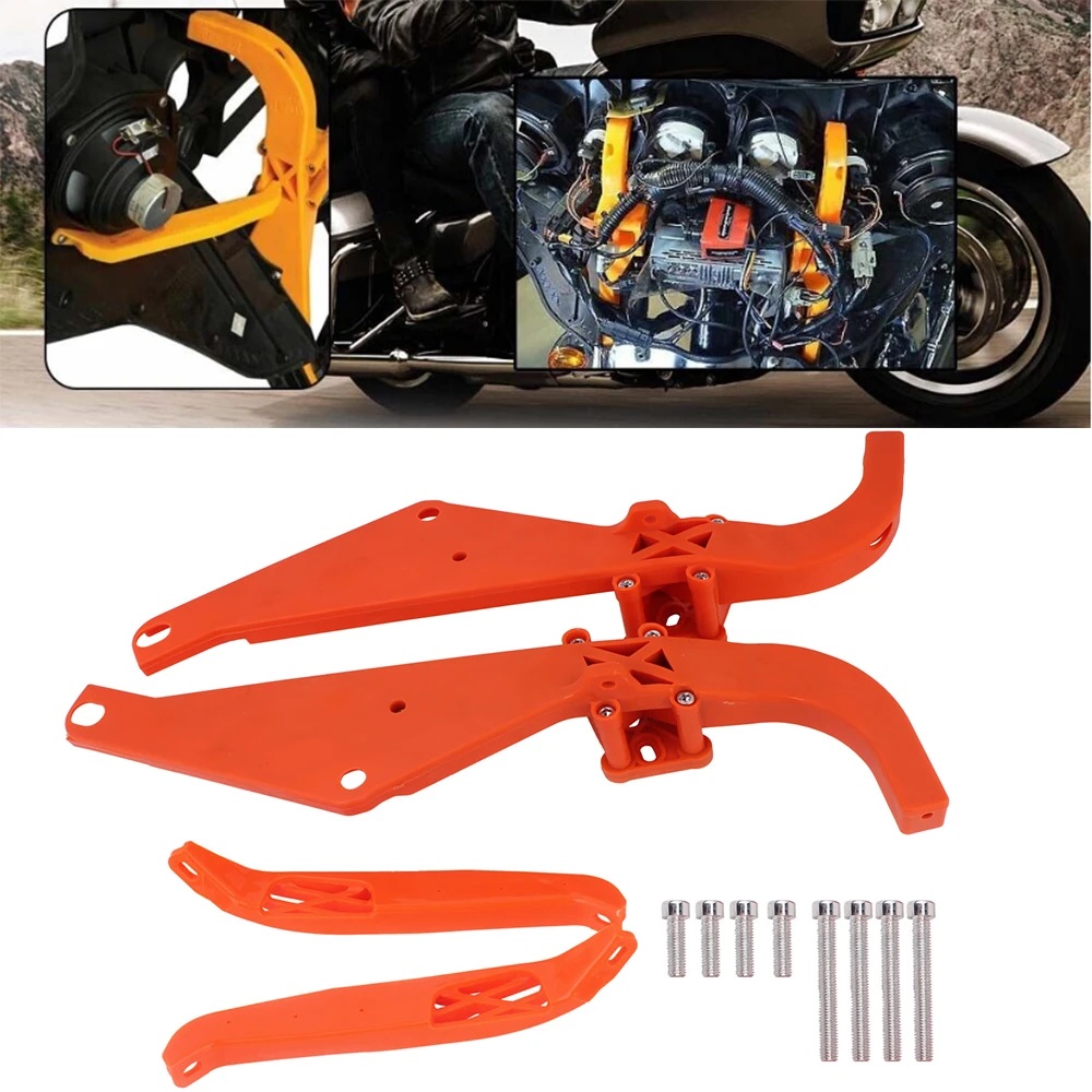 

Motorcycle Alloy Art Strong Arm Batwing Inner Fairing Support Brackets For Harley Touring Electra Street Tri Glide Ultra Limited