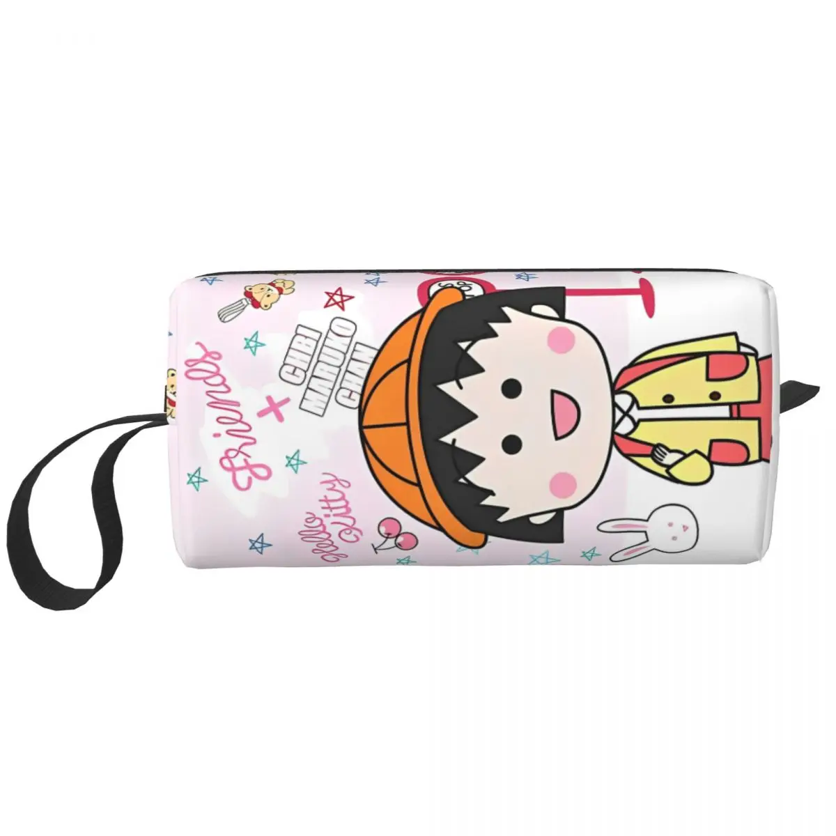 Chibi Maruko Chan Sakura Large Makeup Bag Zipper Pouch Travel Cosmetic Bags Organizer for Unisex