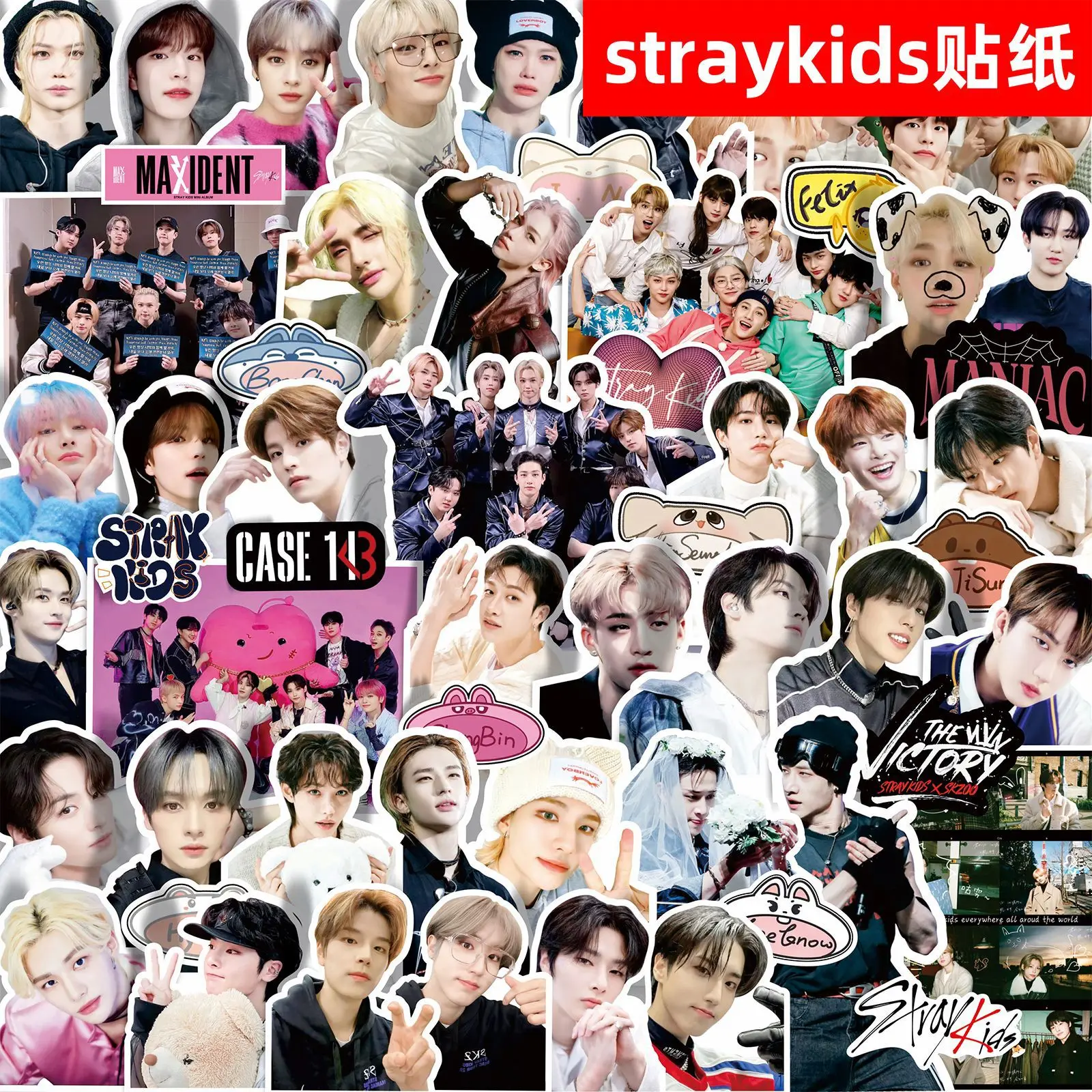 Stray Kids Skzoo 60 unids/bolsa pegatina para fanáticos Skz equipo música niño banda decoración maleta álbum de recortes teléfono portátil papelería juguete callejero