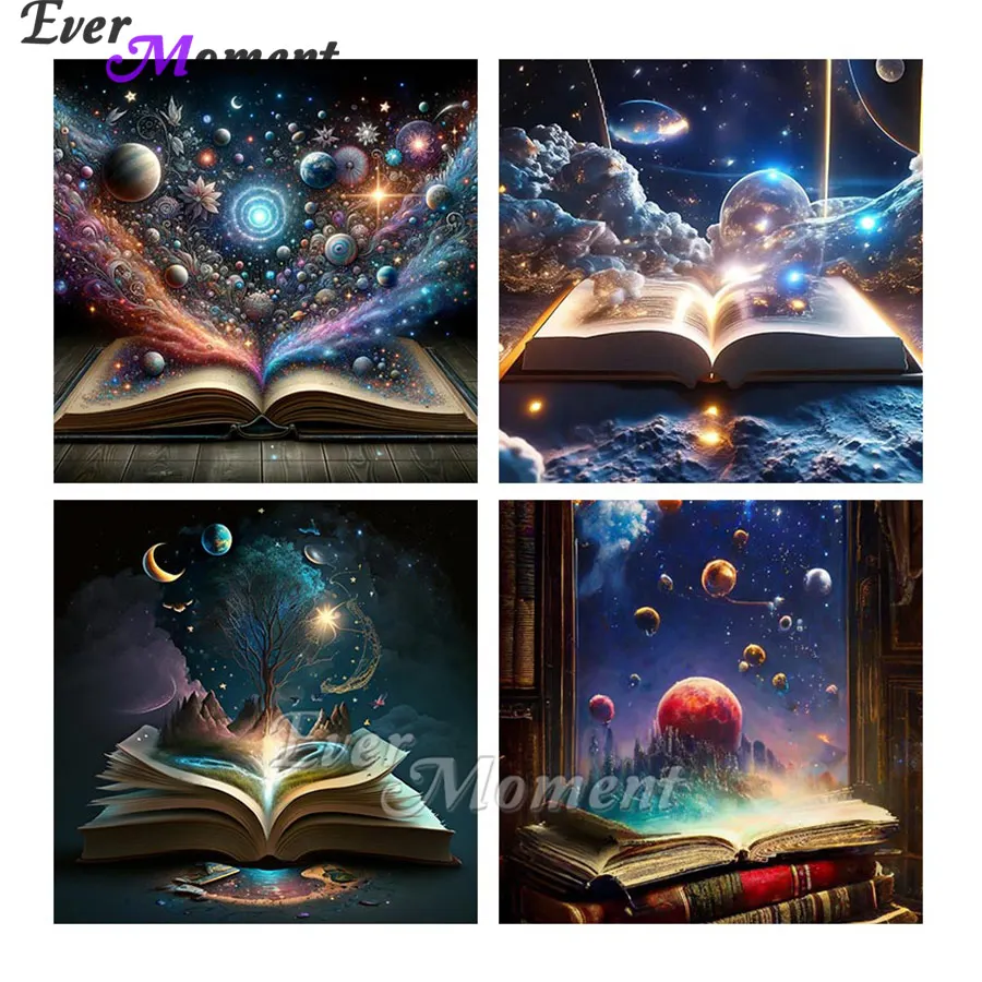 

Алмазная волшебная книга Ever Moment AB и сказочная пыль, алмазная живопись, вышивка крестиком, дрель, искусство ASF2792
