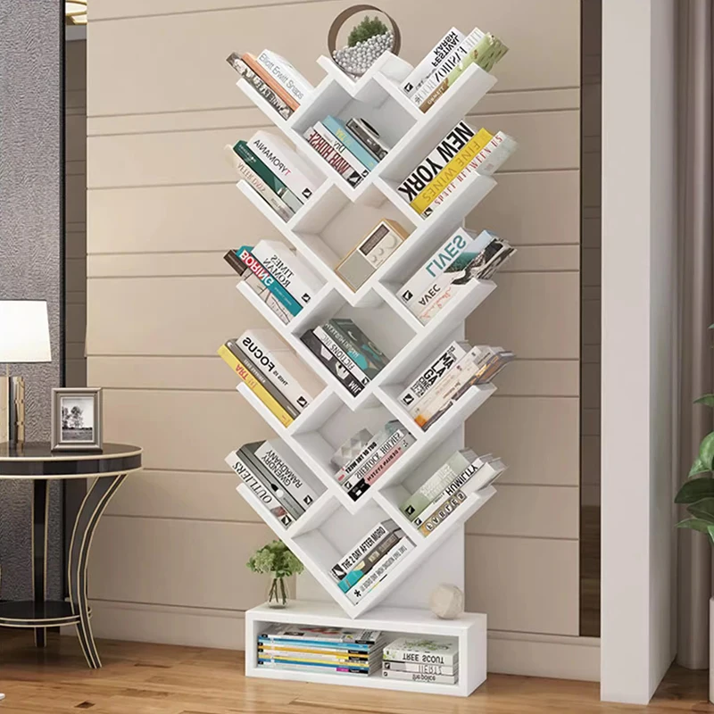 4 Tier Corner Haller Bookshelf Retail Units Wood Living Room Retail Shelving Geometric Cube Estanteria Furniture For Bedroom