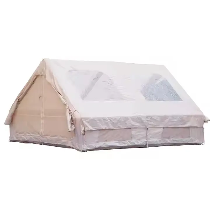 Inflatable Camping Tent, 3x4x2m 300D Oxford PVC Waterproof Outdoor Tent, Quick Setup 12 Square Meters Portable Four Season Tent
