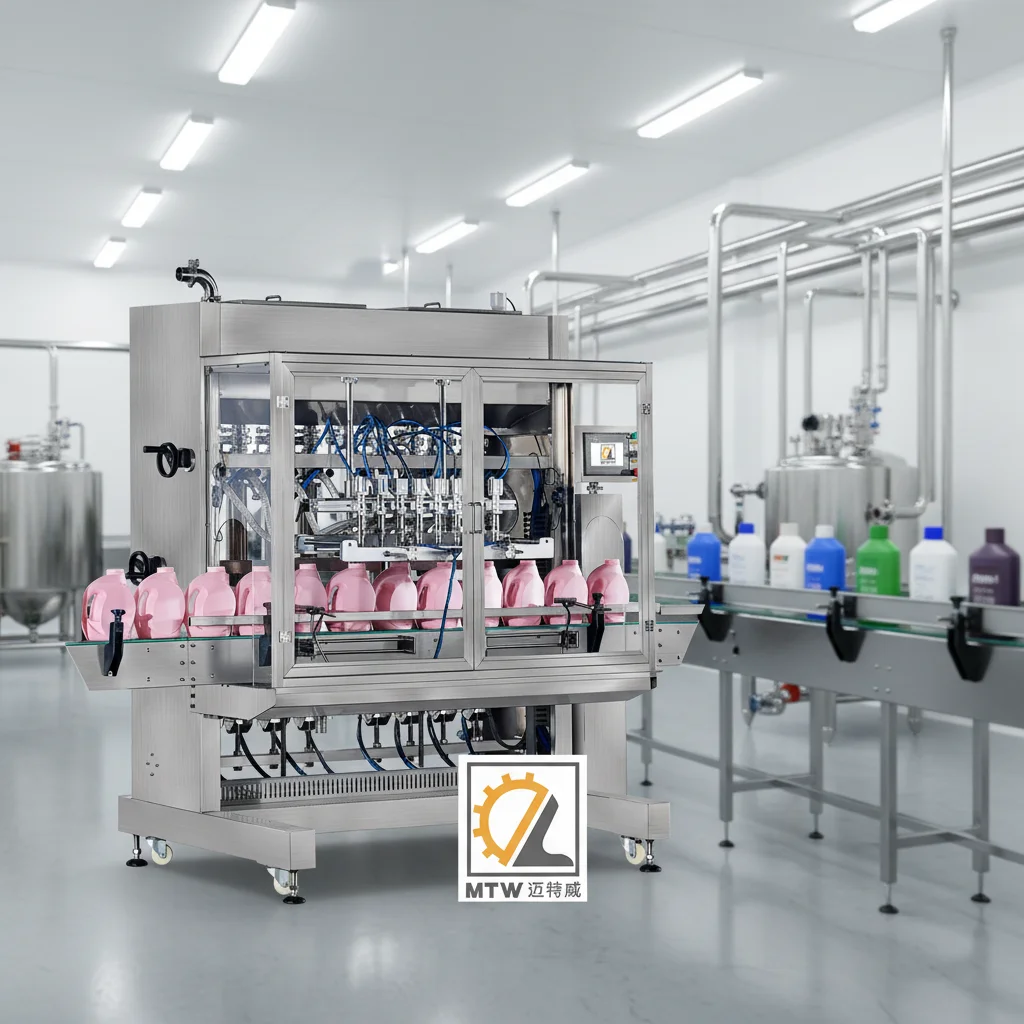 MTW Automatic 6 Head Bottle Viscous Liquid Soap Shampoo Laundry Detergent Filling Machine