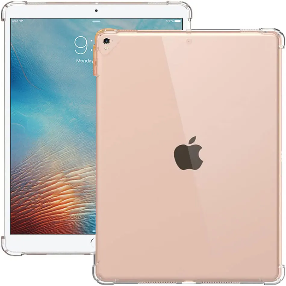 

Tablet Case For Apple iPad Pro 9.7 (2016) A1673 A1674 A1675 Flexible TPU Silicone Transparent Airbag Cover Anti-drop Protective