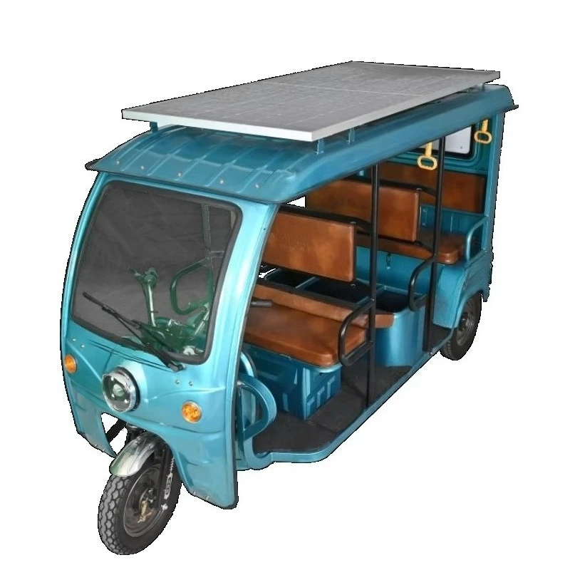 Passenger Electric Tricycle with Open Body 5-6 Seaters Solar Charging