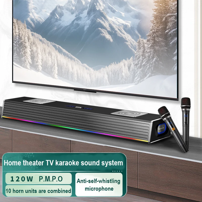 2.1CH Bluetooth Home Theater System with Built-in Subwoofer  for Indoor Entertainment