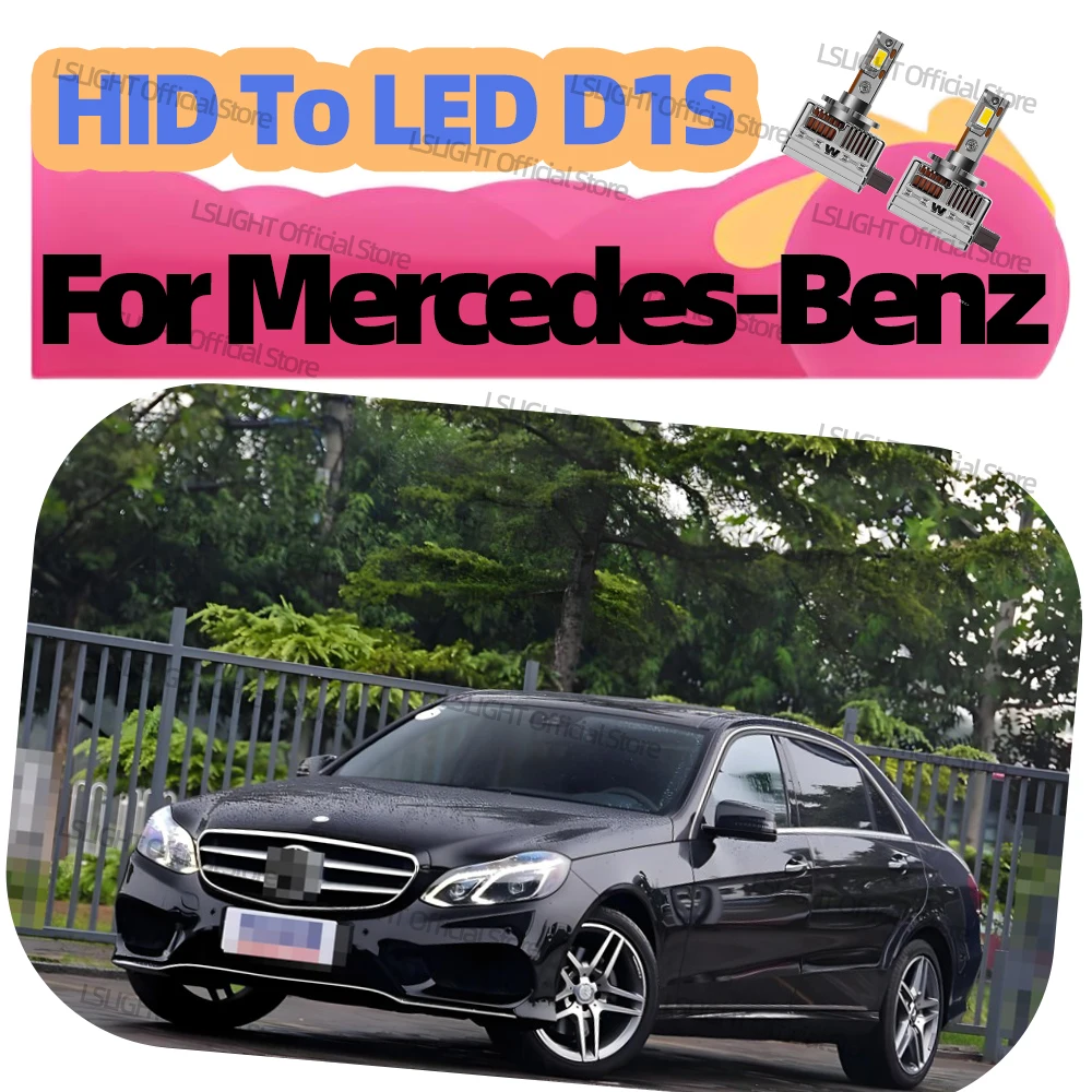 2Pcs 6000K D1 D1S Headlights 110W Bulbs 30000LM For Mercedes-Benz S550 S-Class W221 SL R230 R231 2009-2022 SLK R172 SLS AMG C197