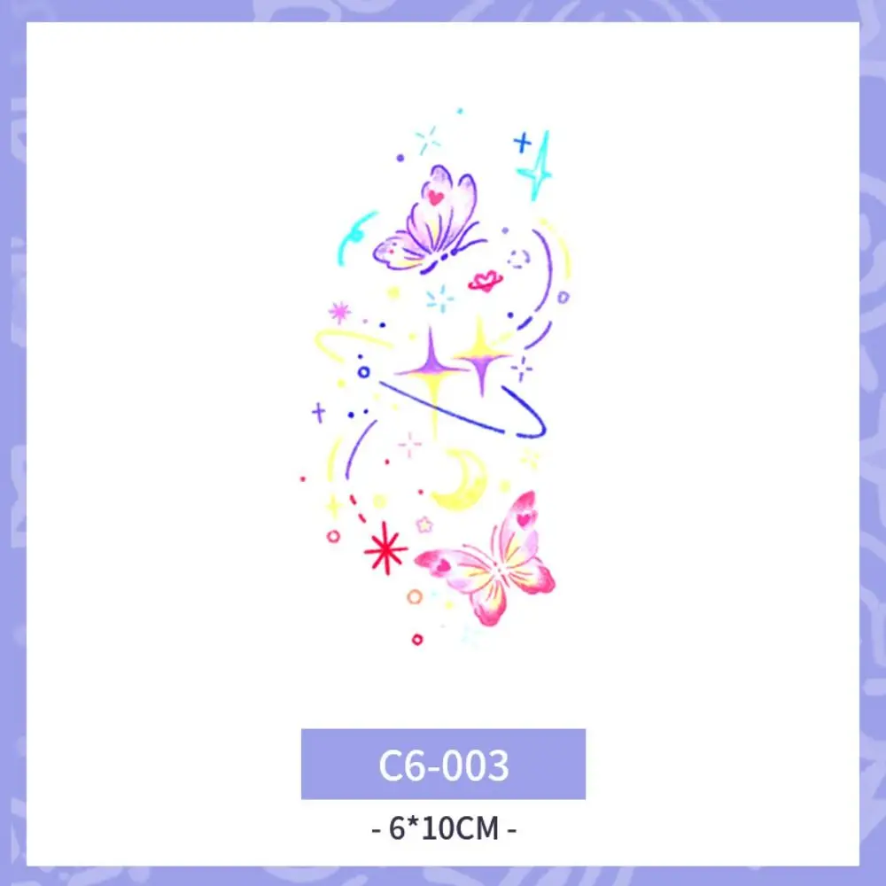 لطيف الوشم المؤقت الوجه الوشم الوجه صائق فراشة ماكياج الوجه ملصقات طويلة الأمد INS نمط الوشم ملصق الفتيات #1