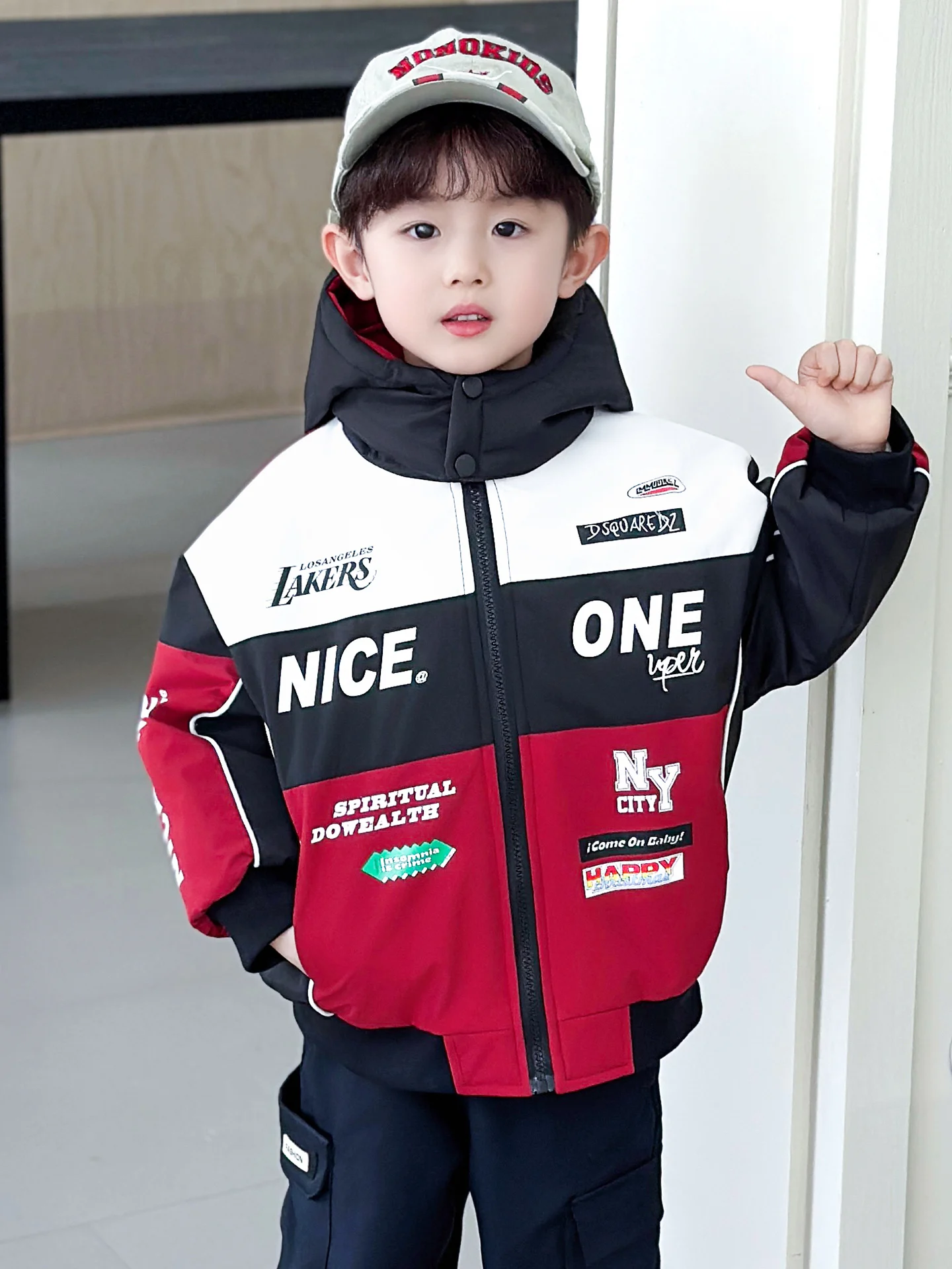 

Утепленная бейсбольная куртка для мальчиков на флисовой подкладке, осенне-зимняя верхняя одежда, повседневная дышащая куртка на молнии