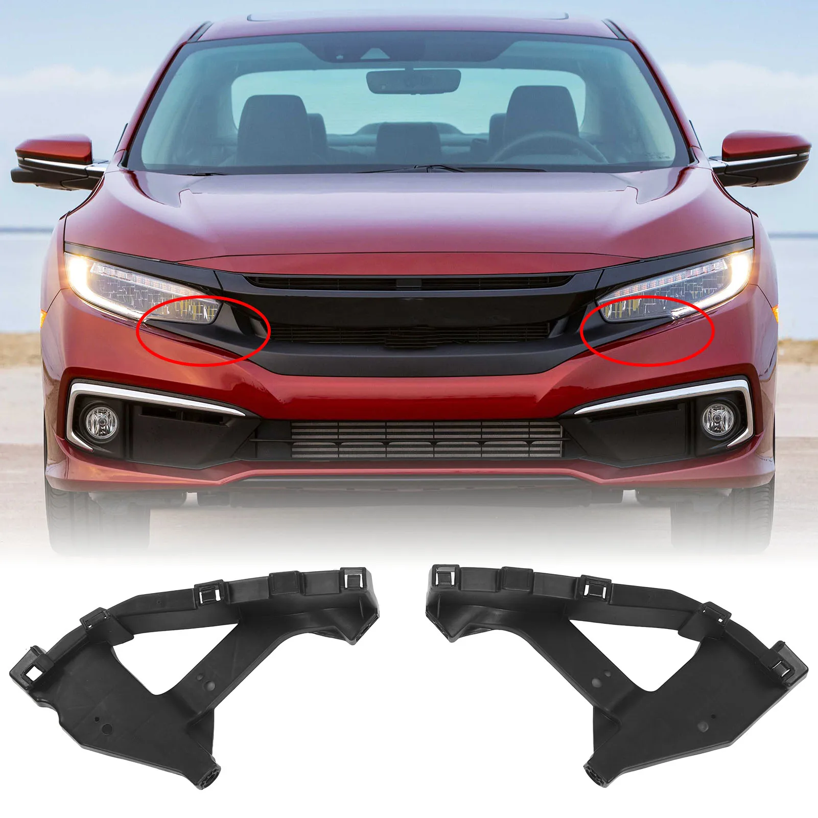 Headlight Bracket Quick Installation 71140 TBA A00 Headlight Mount Retainer 1pair Premium Replacement Sturdy for Sedan