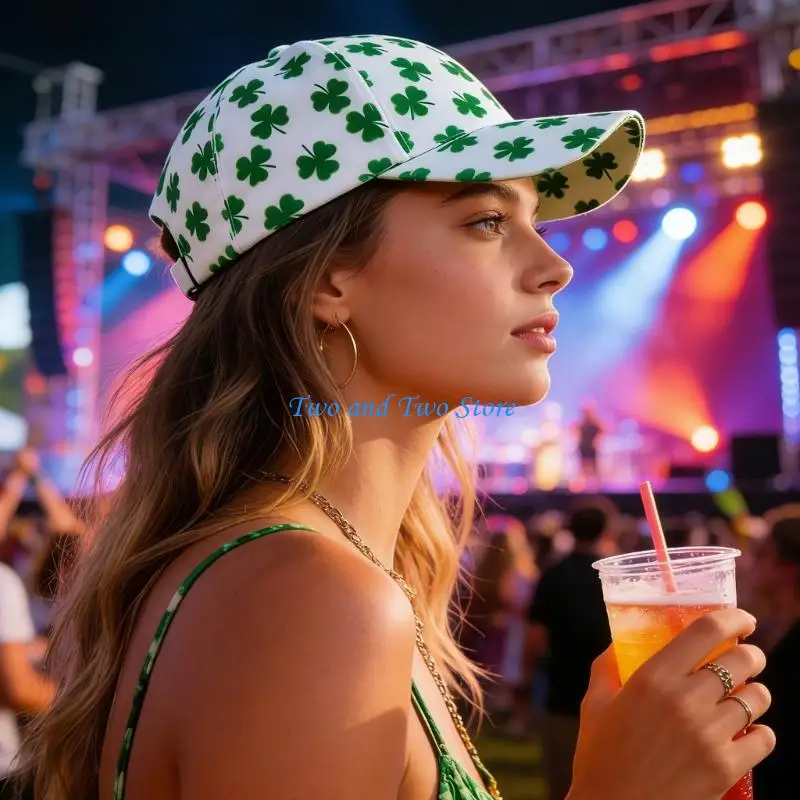 HX6F Patricks Day Themed Hat 3D Print Comfortable Hat for Various Ages