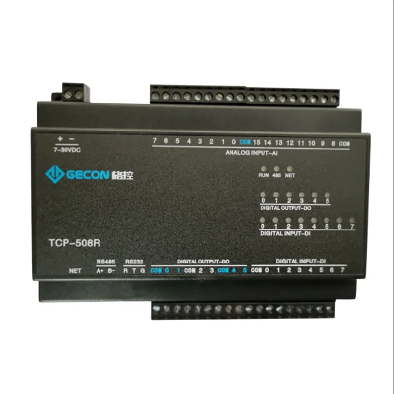 TCP-508R ModbusTCP Ethernet module 16 analog input 8 digital input 6 channel relay output