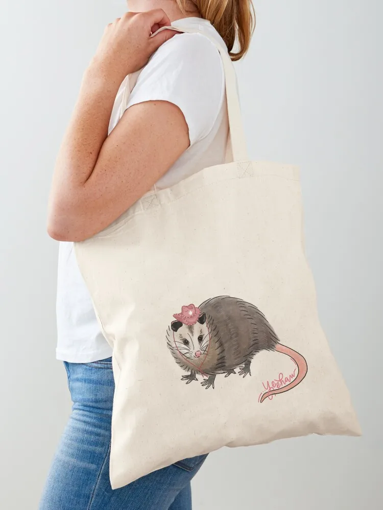 

yeehaw possum Tote Bag custom canvas bag Canvas bag for women personalized tote shopper bags for women