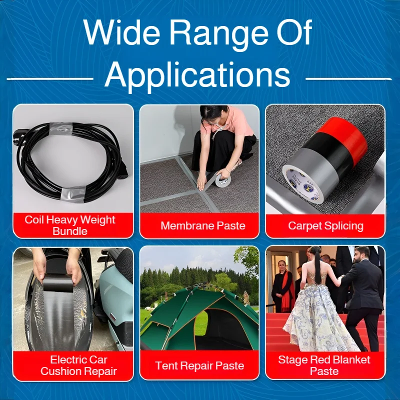 Silver Foil Tape, Waterproof Heat Resistant Strong Adhesive for Home Repair, Duct & Surface Patching