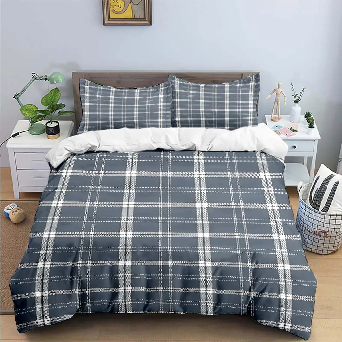 

Classic Plaid, Square Print Bedding Sets Exquisite Bed Supplies Set Duvet Cover Bed Comforter Set Bedding Set Luxury Gift