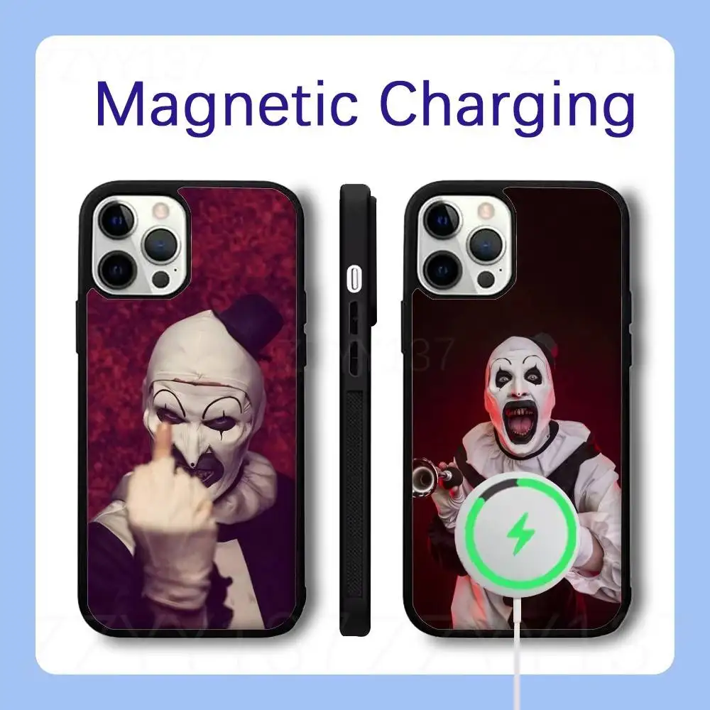 

Horror T-Terrifier Movie 3 Phone Case For iPhone 17,16,15,14,13,12,11,Pro,Max,Plus,Air,Mini, Magsafe Magnetic Wireless Charging