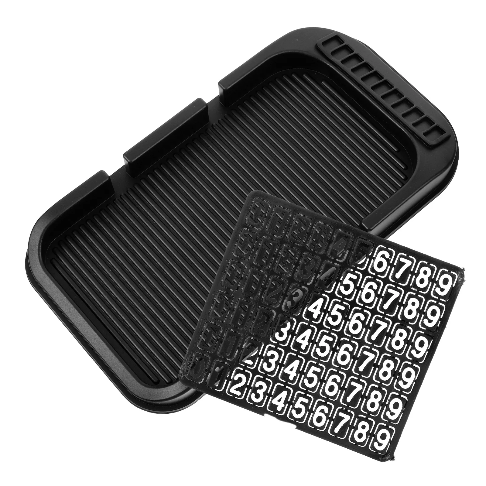 

Car Dashboard Anti-Slip Mat with Double Slot Design Non-Slip Phone Pad for Car Dashboard Tray Holder Storage for Cellphone