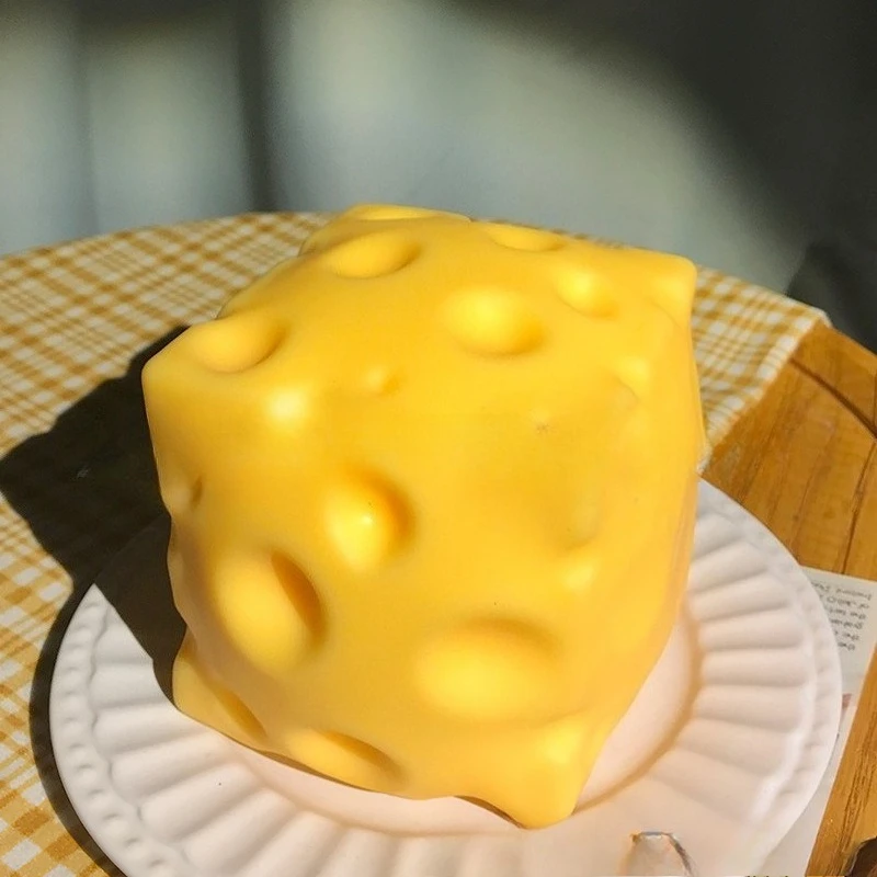 

2026 Jumbo Cheese Cube Stress Ball Big Cheese Shapeable Squeeze Ball Non-Bounce Fidget Toy ASMR Sensory Anti-Stress Party Gift