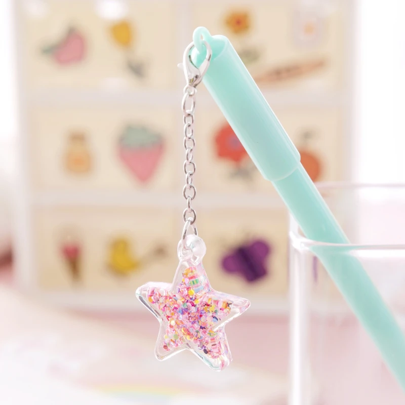 Imagem -05 - Unisex Pen Bonito Estrela Pingente Estudante Bonito Aprendizagem Papelaria Exame Caneta Assinatura Caneta Kawaii Barato Papelaria 32 Pcs