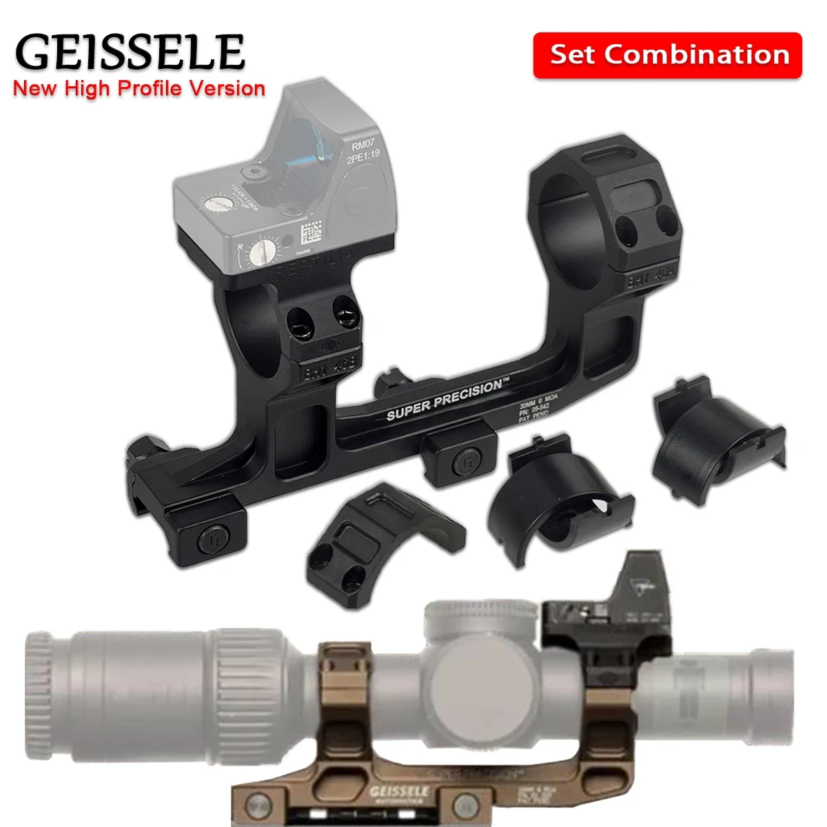 GEISSELE 25.4/30 مللي متر حلقة نطاق بصري جبل ROF-90/45 RM ريد دوت البصر رفع جبل ل GEISSELE سوبر الدقة بندقية AR15 M4 M16 #4