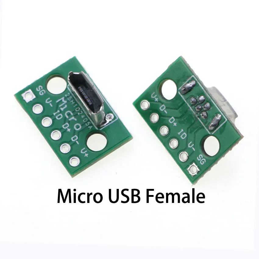 1Piece Vertical Mini Micro USB Type-C 2Pin USB 3.0 2.0 Male Female Socket Connector Data Charging Cable Jack Test Board W/ Pin