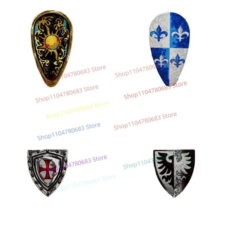 MOC building blocks mini action figures armor weapons shields assembly model cartoon accessories toys gift collection