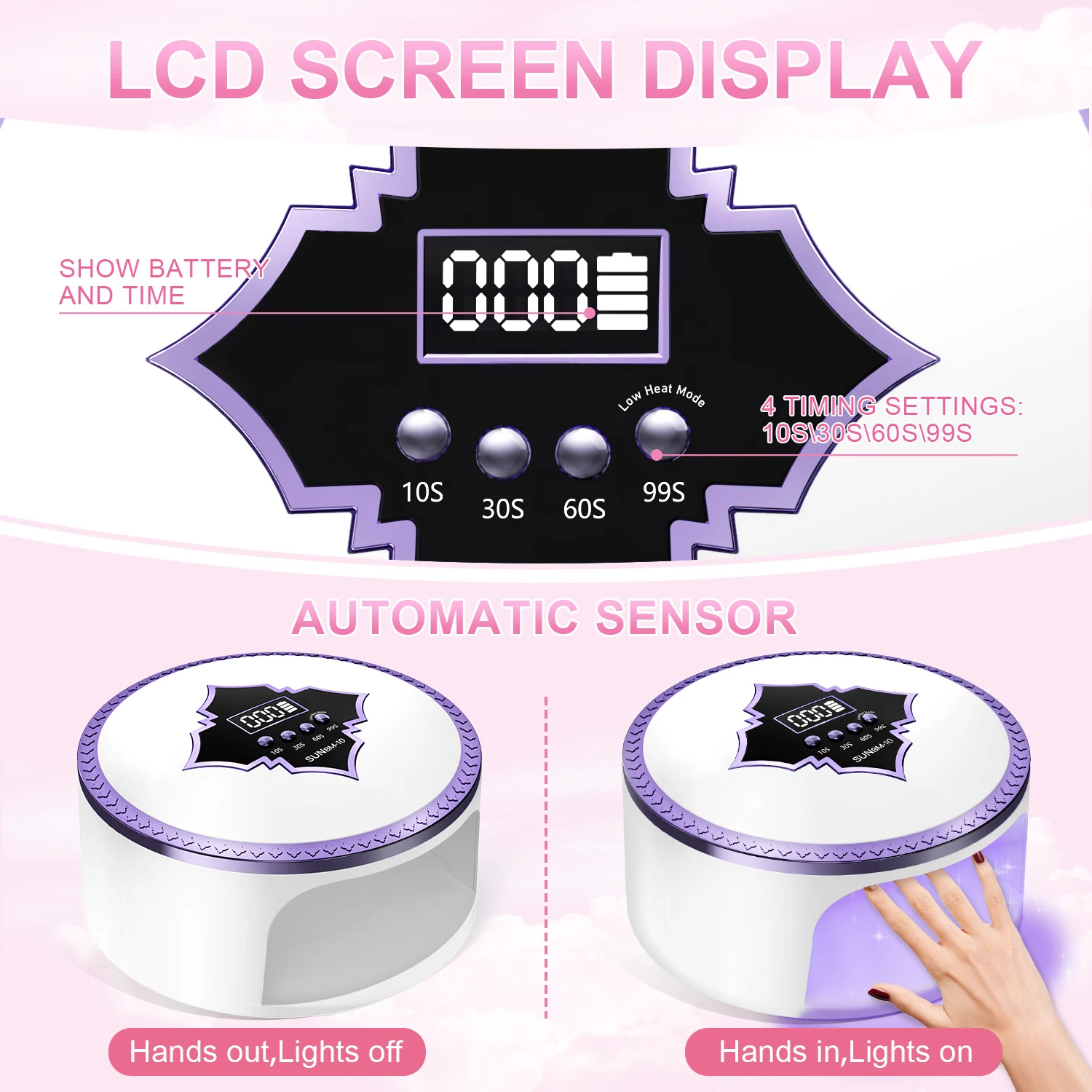 Draadloze Led Uv-Nagellamp 66led Professionele Nageluithardingslamp Voor Alle Gel Nagellak Met Oplaadbare Salontool Voor Groot Display