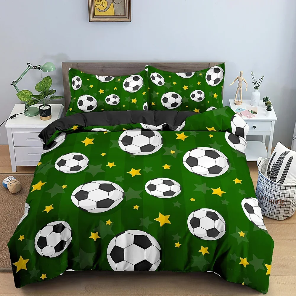 

3D Football Bedding Set Single Twin Double Queen King Cal King Size Bed Linen Set