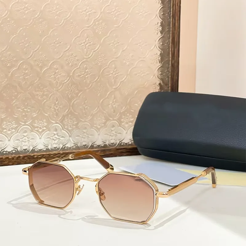 

Polygon Alloy Gradient Sunglasses Men and Women High Quality Luxury Handmade in Germany Brand Designer UV400 Outdoor Eyeglasses