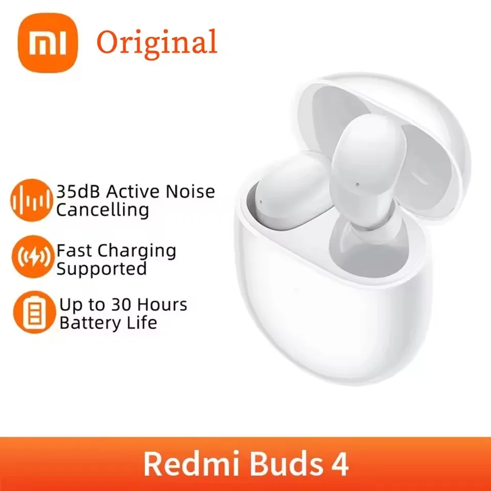 Xiaomi Redmi Buds 4 TWS Active Noise Cancelling Earphone Bluetooth Mic Wireless Gaming Headphone Waterproof Sport Headset