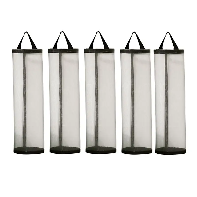 

AEE4-Wall-Mounted Garbage Bag Kitchen Hanging Visual Storage Magic No-Punch Pull-Out Plastic Bag Storage Bag