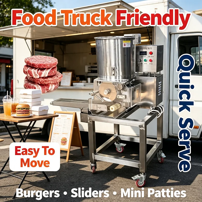 FL Automatic Burger Forming Machine, Stainless Steel Meat Press, Patty Maker Equipment for Food Service