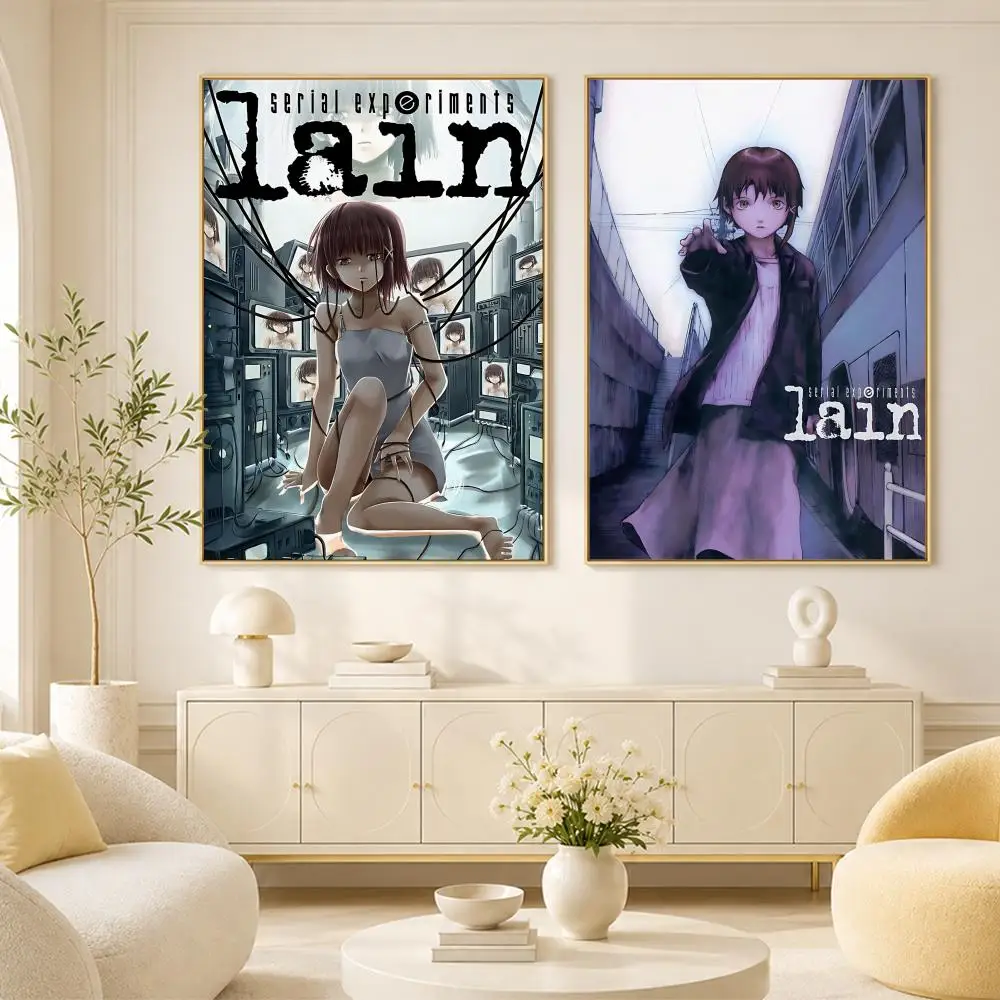 Serial Experiments Lain Poster Room Home Decoration Interior Wall Art Printing Garage Posters Gift