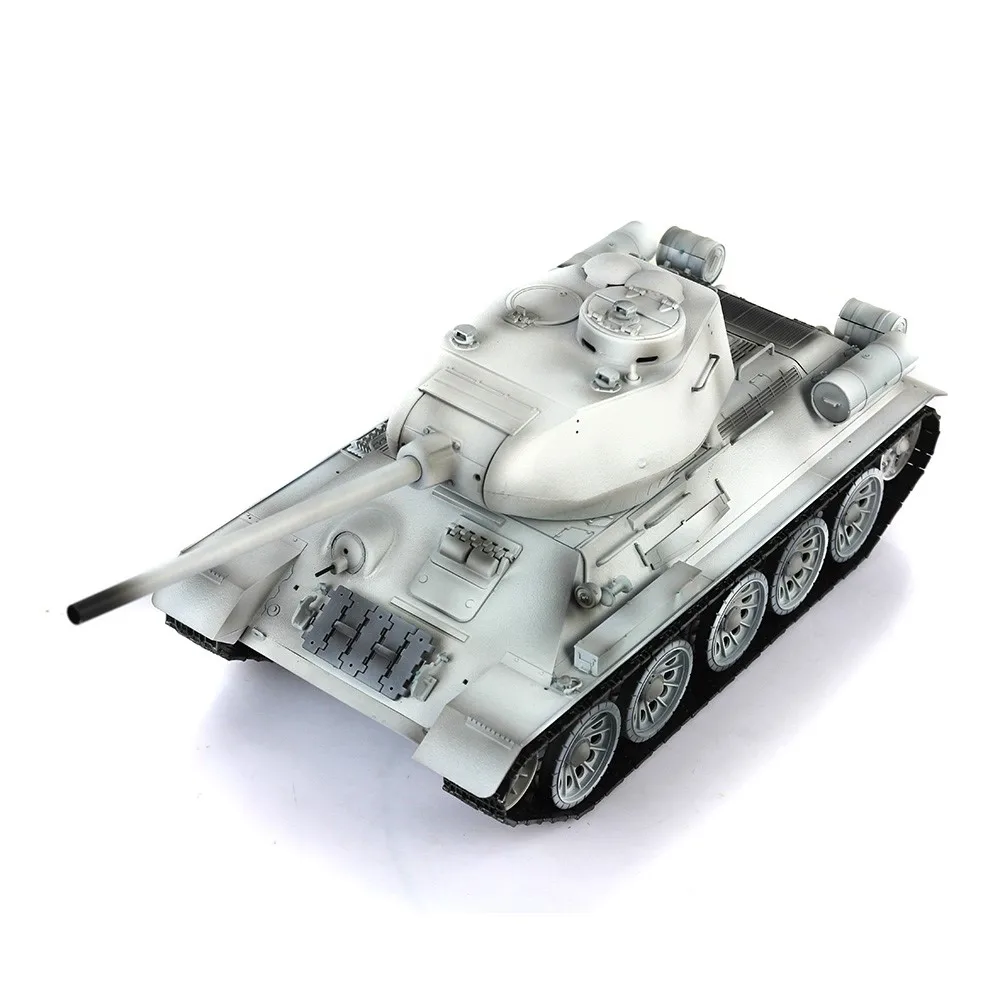 รถถังบังคับวิทยุ 2.4G Heng Long 1/16 Snow 7.0 รุ่นพลาสติก โซเวียต T34-85 รุ่น 3909 พร้อมระบบยิงอินฟราเรด ของเล่นรถถังทหาร TH17772-SMT7