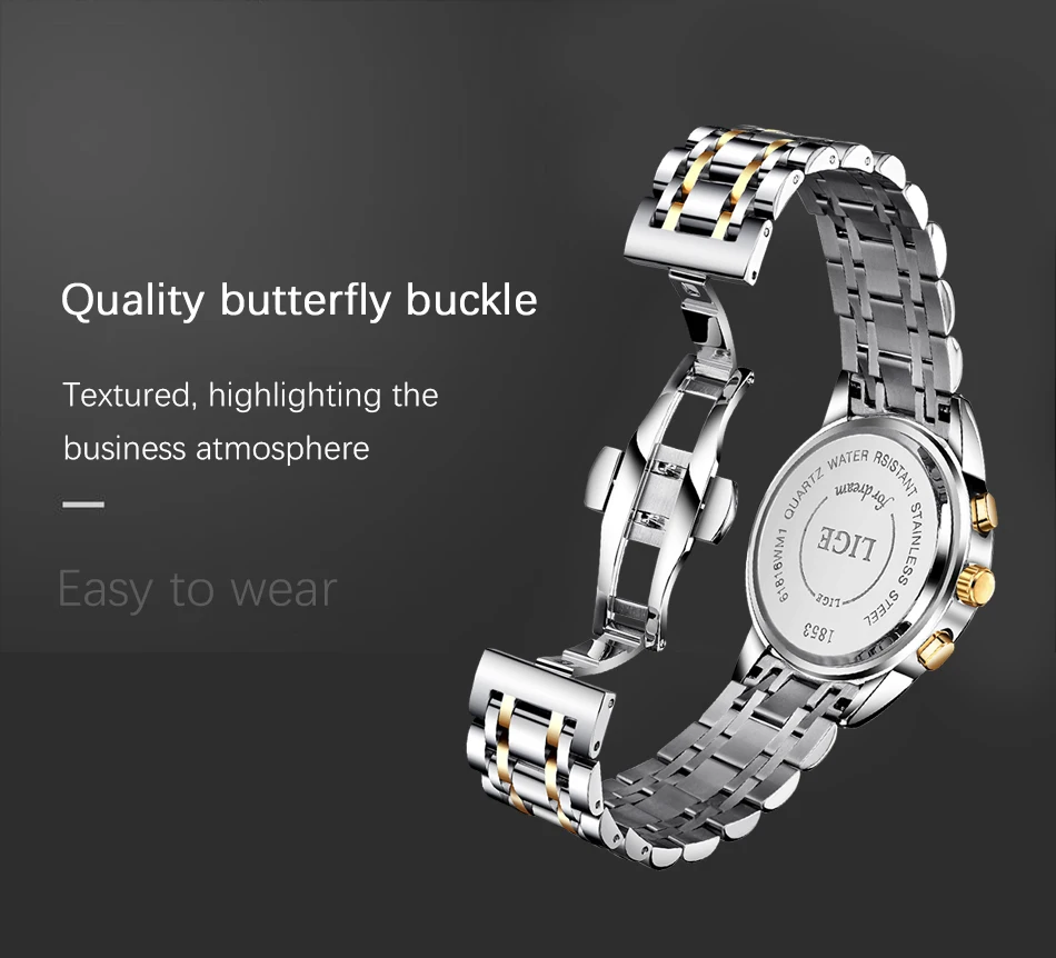 LIGE Automatic Watch for Men Top Original Luxury Skeleton Flywheel Mechanical Wristwatches Classic Calendar Business Man Watch