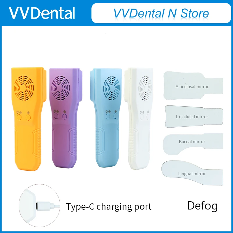 

VVDental Defog Mirror Стоматологическое внутриротовое зеркало для фотосъемки из нержавеющей стали со светодиодной подсветкой Ортодонтические отражатели Стоматологический инструмент