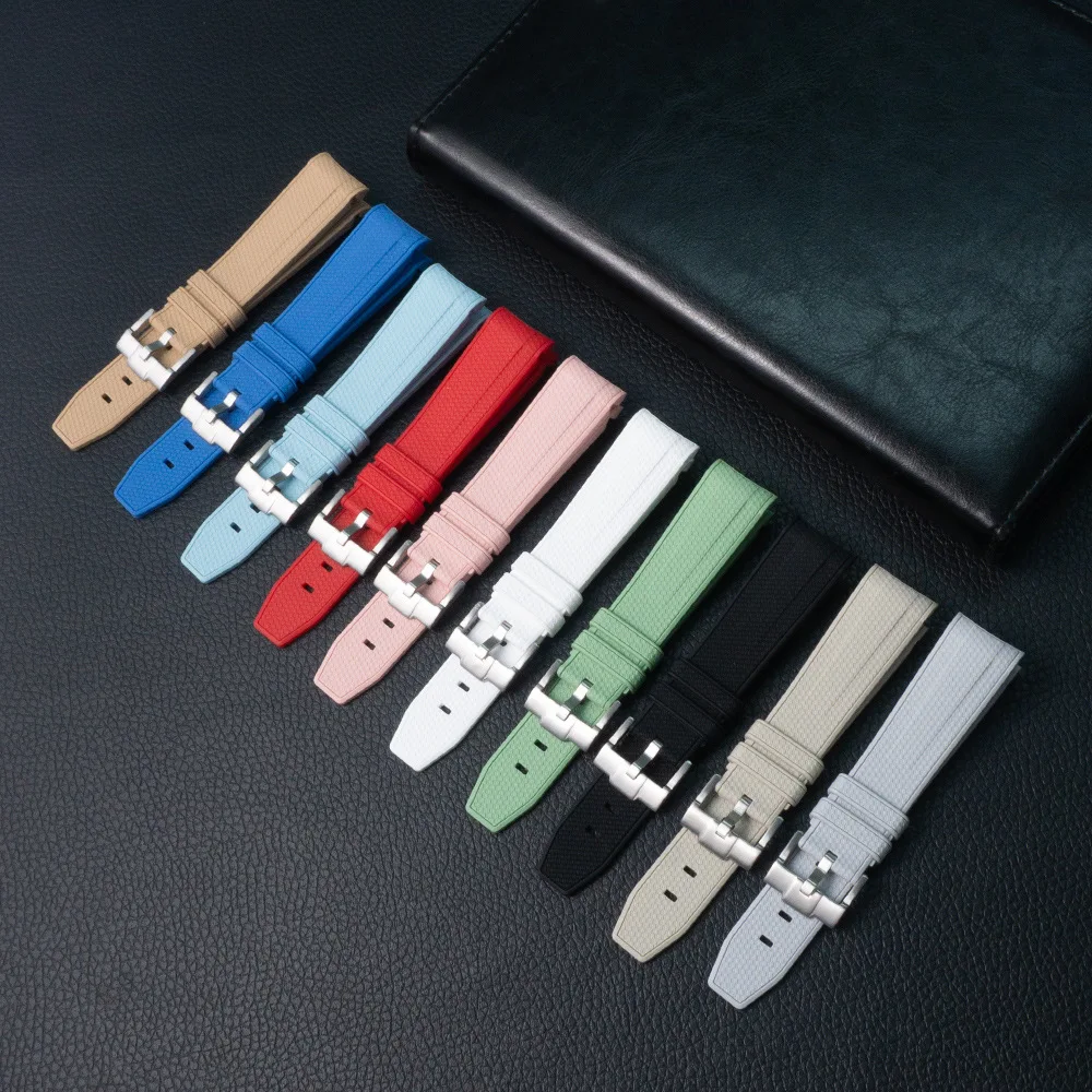Silicone Strap Submariner Outdoor Waterproof Upgrade Famous Watch Strap Professional Arc Mouth 20MM