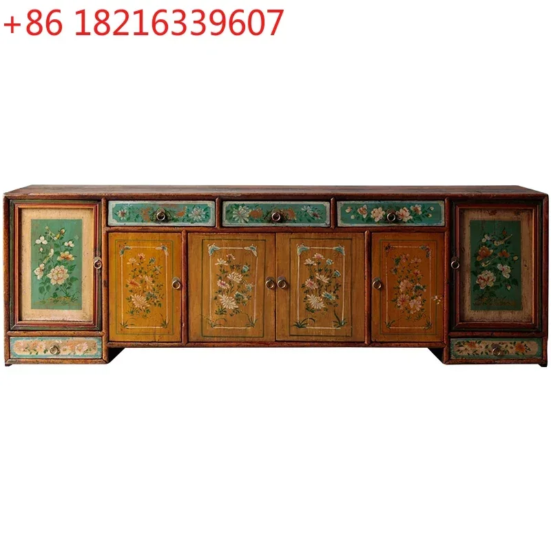 Floor Vintage Solid Wood Custom Storage Floor  Side New