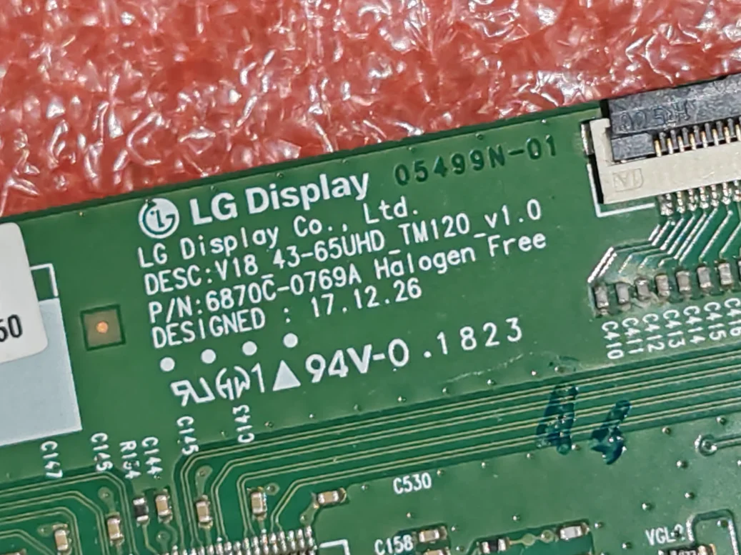 T V18_43-65UHD_TM120_v1.0 logic board 4K t-con untuk 43 inci, 55 inci, 65 inci