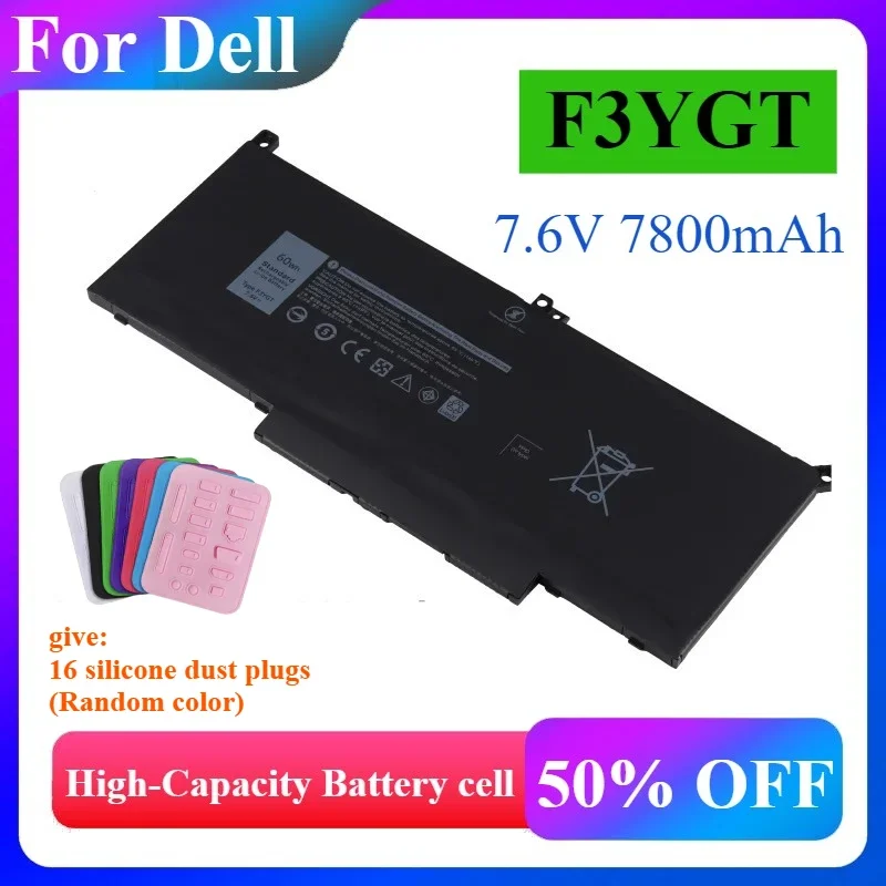 

60Wh 7000mAh F3YGT Laptop Battery for Dell Latitude 12 7000 7280 7290/13 7000 7380 7390 7480 7490 P29S002/14 7000