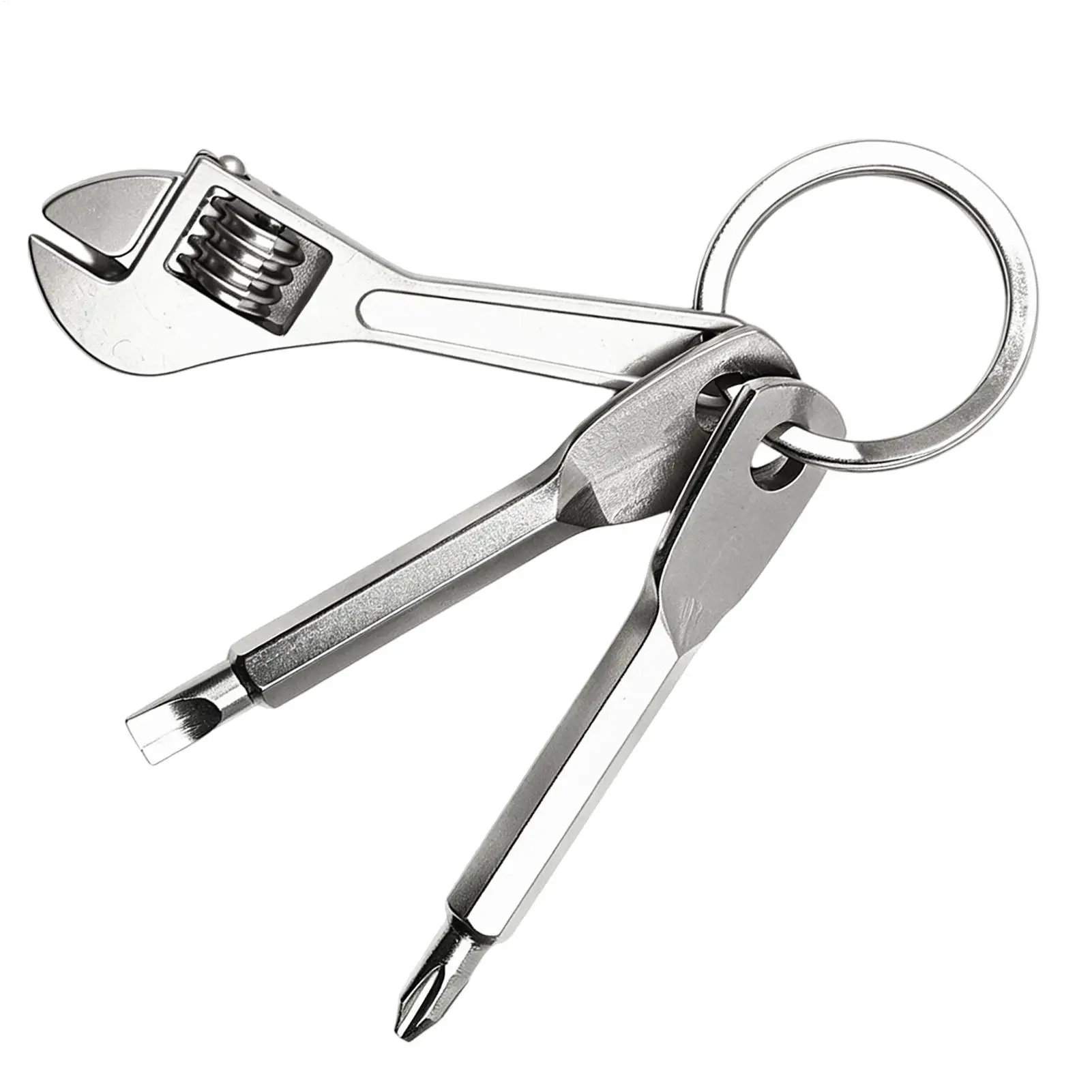 Mini Repair Kit Keychain 3-Piece Screwdrivers & Wrench Stainless Steel Compact Repair Tool Kit Keychain Screwdriver For Car