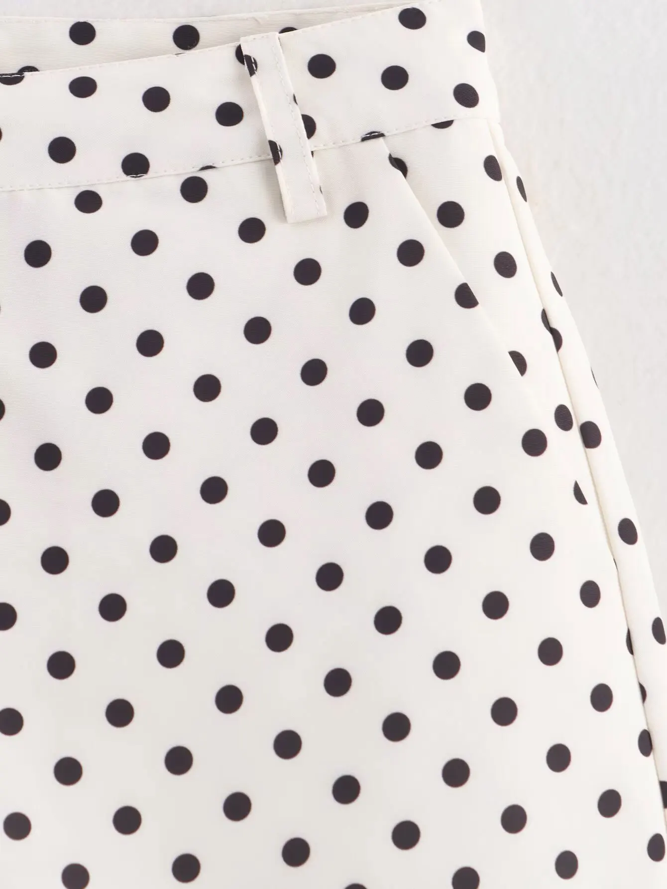HH Weibliche Herbst Mode Polka Dot Gedruckt Set Lange Ärmel Rollkragen Kordelzug Jacke + A-line Shorts frauen Vintage Anzug – Detail 39