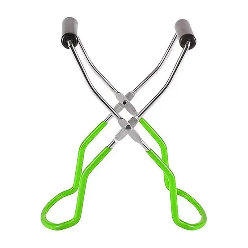 스테인리스 스틸 캔닝 자 리프터 주방 도구 그립 핸들 포함 안티클립 캔 집게 열 저항 유리 자 리프터