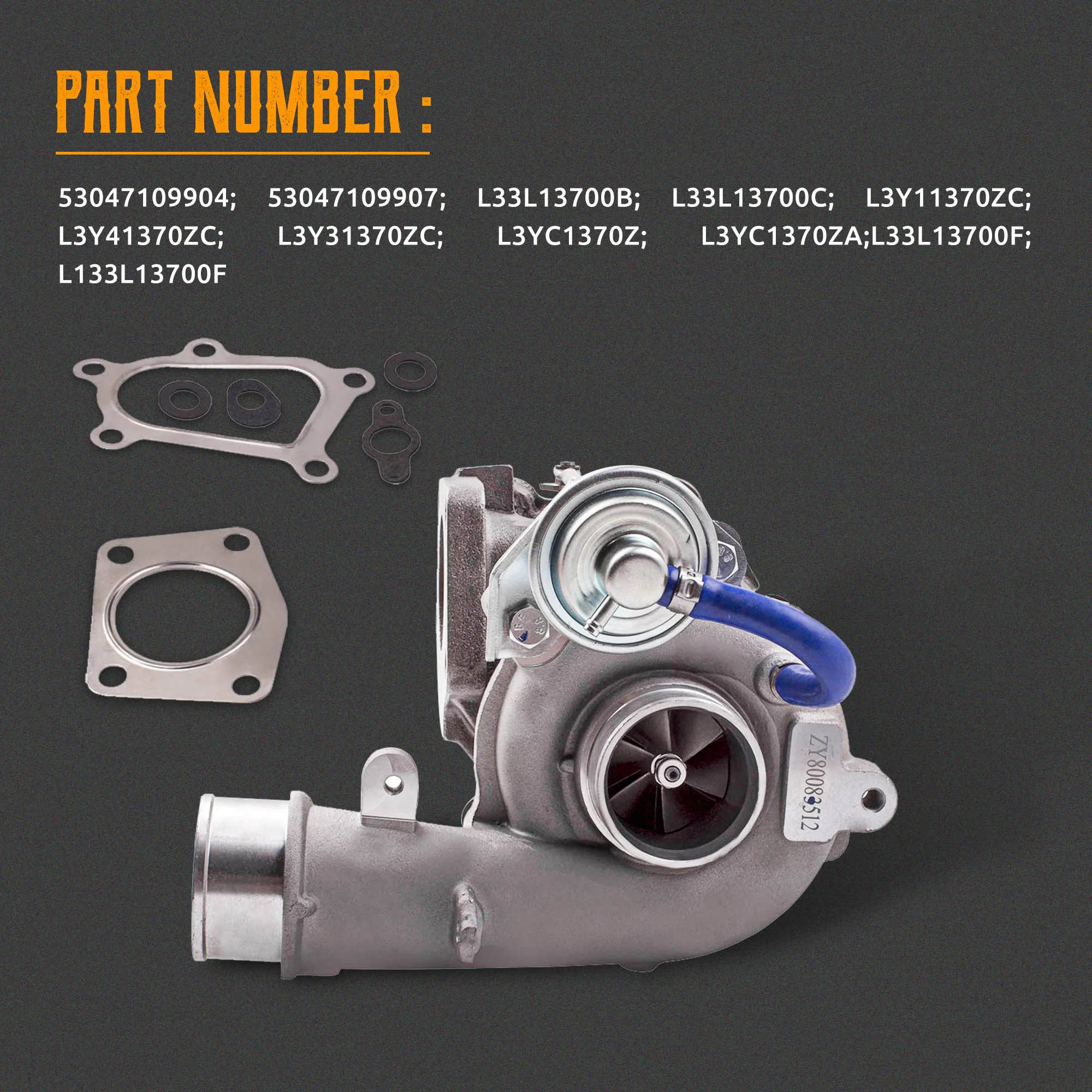 Turbocharger for Mazda CX7 CX-7 Mazdaspeed 3 6 2.3L 2006-2014 K0422-582 Turbo
