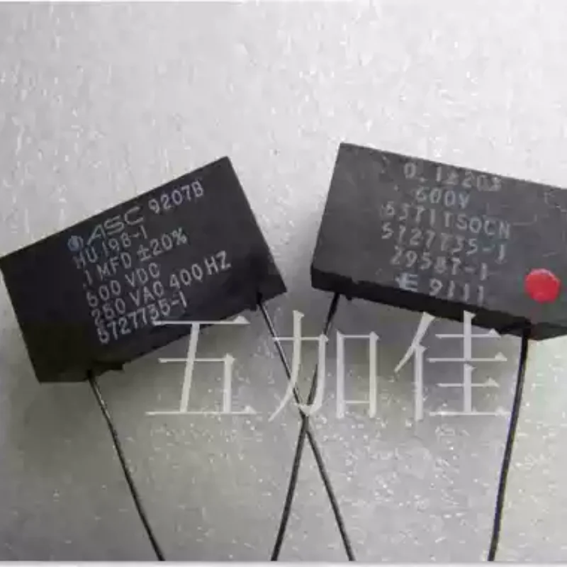 

5-30 pieces, USA, 600V, 0.1UF, 250VAC 400HZ, 5727735-1, Gudong Capacitor, Correction Capacitor