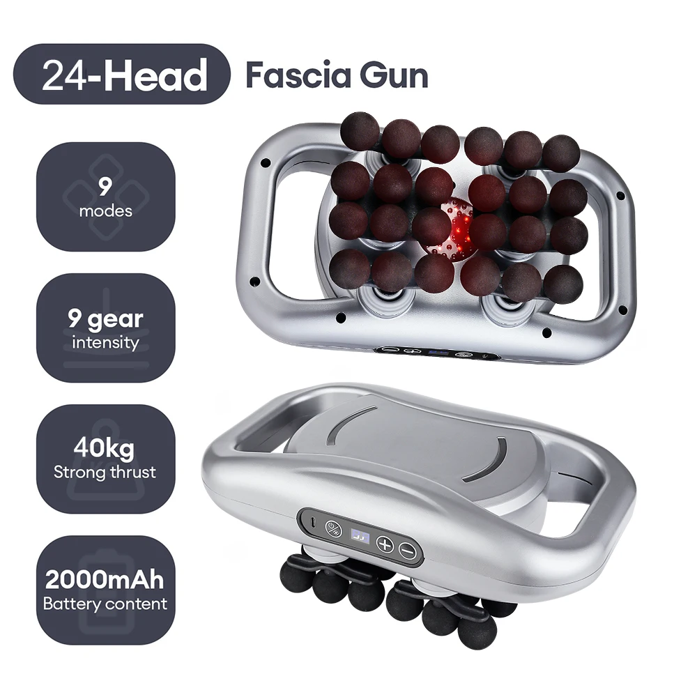 foreverlily 48-köpfe Körper Massage Pistole Hochfrequenz Vibration Faszien Pistole Zurück Taille Oberschenkel Massager Hals Schulter Massager Muskel masajeador 7