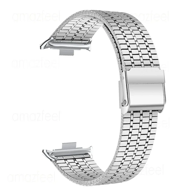 Pulseira de metal para redmi watch 4, pulseira de aço inoxidável para xiaomi mi band 9 pro, pulseira para xiaomi band 8pro